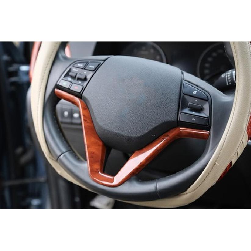 Для Hyundai Tucson 2016-2021 Отделка руля под дерево персика, U-образная накладка
