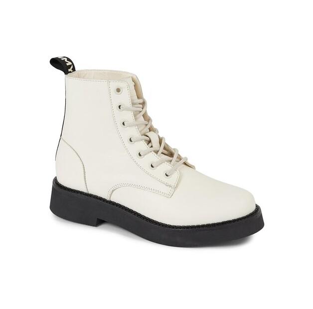 Ботильоны Tommy Jeans Tjw со шнуровкой и плоским лифом EN0EN02310 Ecru