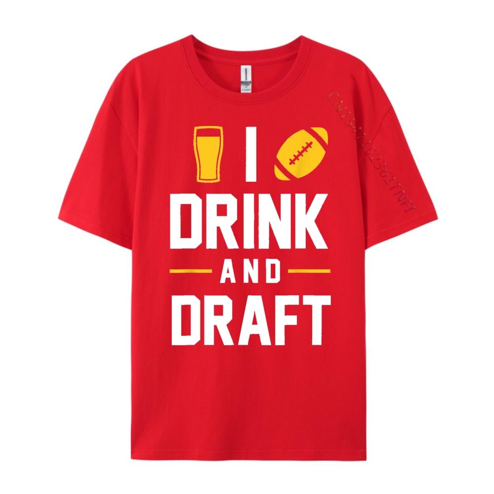 I Drink and Draft Funny Cute Fantasy Football Gift Harajuku Vintage T Shirts Tshirts Outdoor