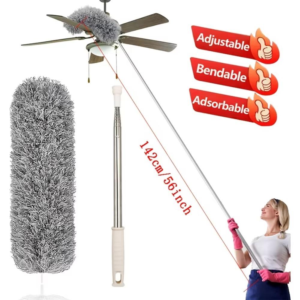 Регулируемая длина щетка для пыли длинная ручка комната уборка пипидастр прочный пипидастр из микрофибры палка для пыли дома