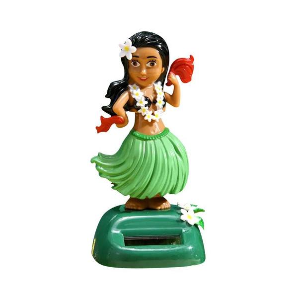 1 шт., креативные солнечные качающиеся гавайские куклы для девочек, украшения для автомобиля, хула, качающиеся мультяшные автомобильные украшения для девочек