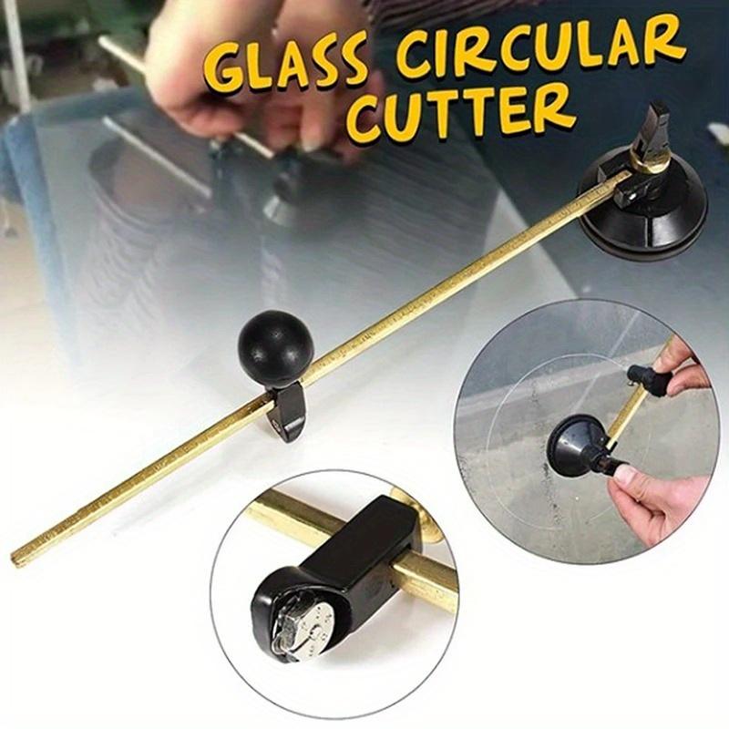 1Pc Glass Cutting Tools Wheel Compasses Glass Circle Cutter with Suction Cup Circle Glass Bottle Cutter
