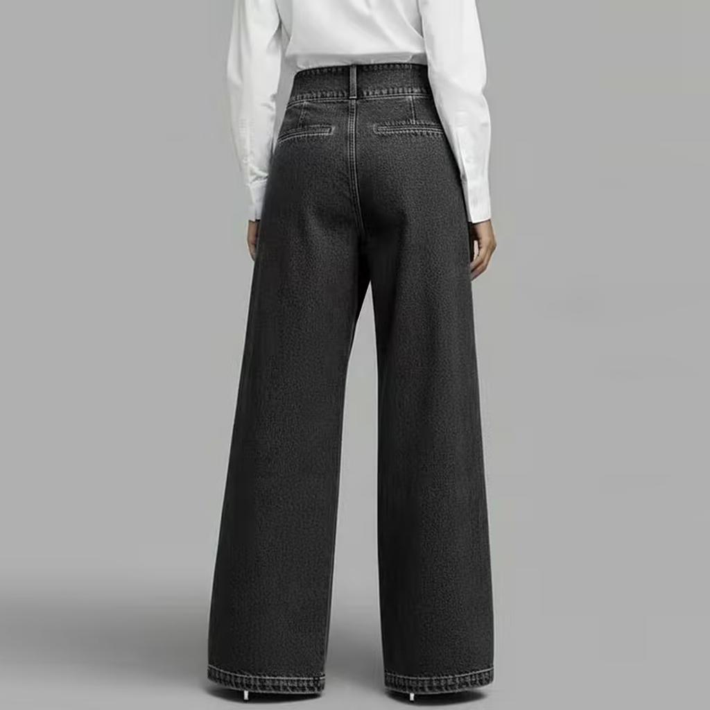 Женские Цветные Весенние Модные Джинсовые Брюки с Карманными Пуговицами