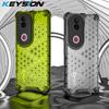 KEYSION Противоударный бронированный чехол для VIVO V50 5G Мягкий силиконовый + прозрачный сотовый чехол для телефона из поликарбоната для VIVO V50 5G