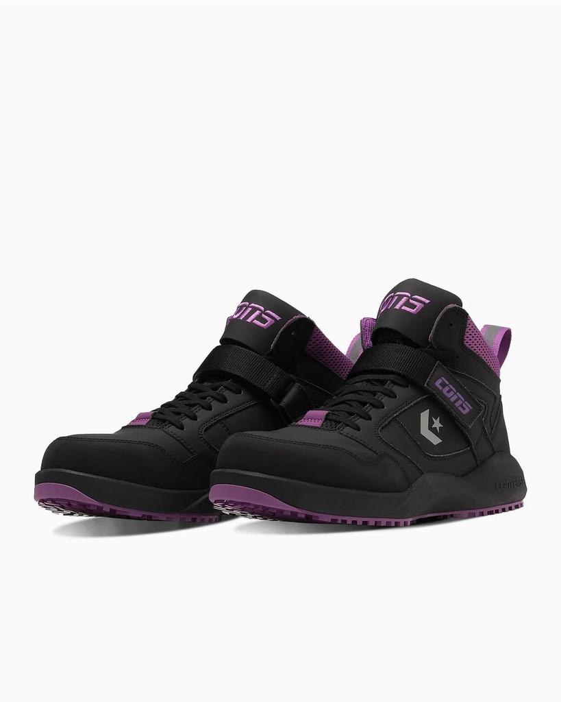 Safety Protective RUN SLAM Cm [Converse] Shoes, Sneakers, 'N PS, Black/purple, 26.0