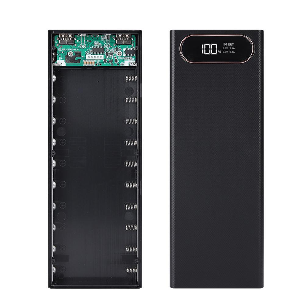 Съемный USB 10*18650 Power Bank чехол 22.5W 15W мобильный телефон быстрое зарядное устройство хранение DIY 18650 держатель аккумулятора зарядное устройство коробка