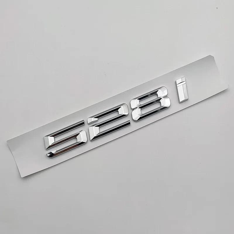 AAAOK1 ABS 3D Chrome Car Trunk Letters 528i 535i 540i Luxury Line Xdrive Emblem Logo Sticker For BMW E60 E34 F10 G30 E39 Accessories