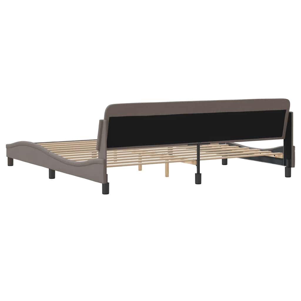 Bed Frame Dover Taupe 200 x 200 cm Fabric