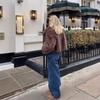 Ins street shooting winter imitation fur jacket trendy fashion short fox fur coat dyed environmentally friendly fur women's clothing