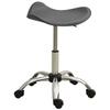 Salon and Spa Stool - VIDAXL - Grey Faux Leather - Height Adjustable - Swivel - Castors