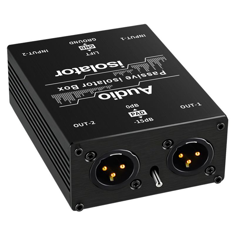 3Q Изолятор аудиосигнала: Устраняет шумовые помехи, Защищает звук в динамике, Фильтр и микшер с портом 6.35 мм XLR