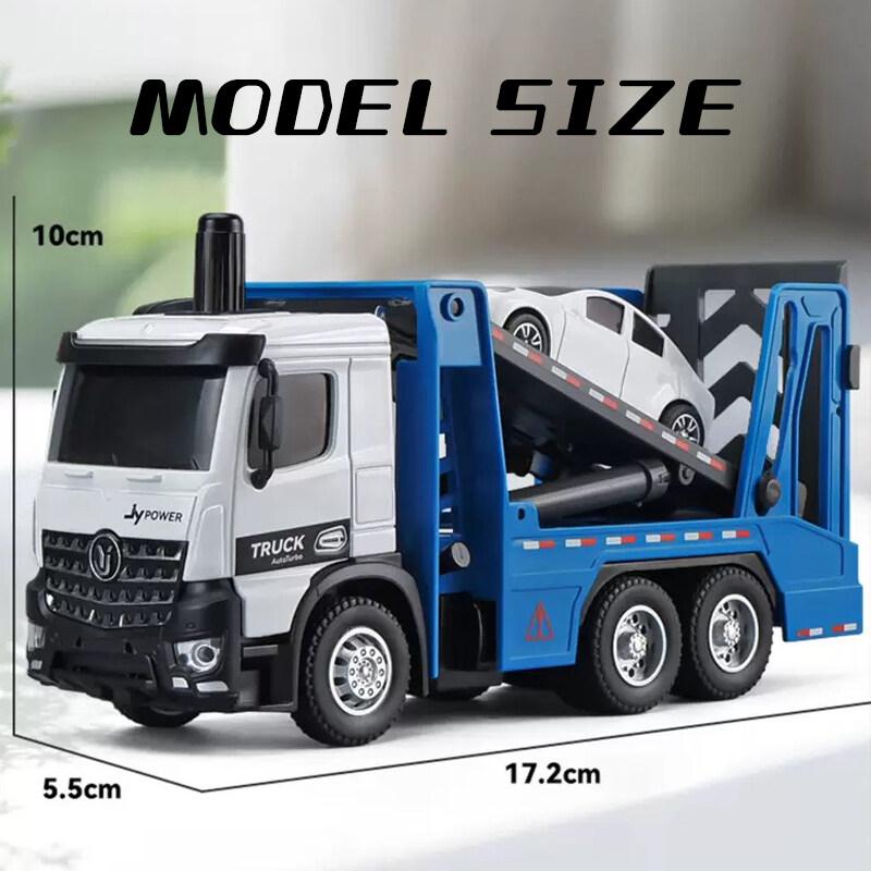 1/50 Pneumatic Lift Truck Alloy Car Model Diecast Car Sound Light Car Lovers Collection Kids Birthday Gift Metal Boys Toys