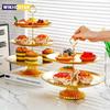 Cake Stands Cupcake Stand Holder Stainless Steel Cupcake Tower Fruit Plate Cake Tray Snack Ornament Holder Party Decoration