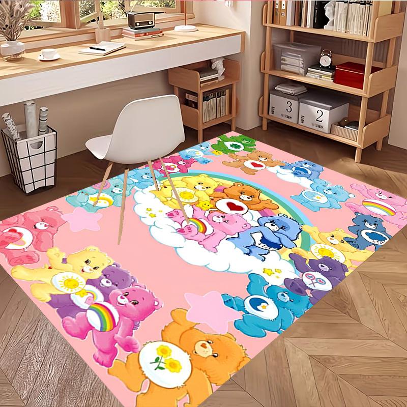 Care Bears Print Rug, Washable Floor Carpet, For Entryway Dorm Laundry Room Office Study, Home Decor Birthday Christmas Gift