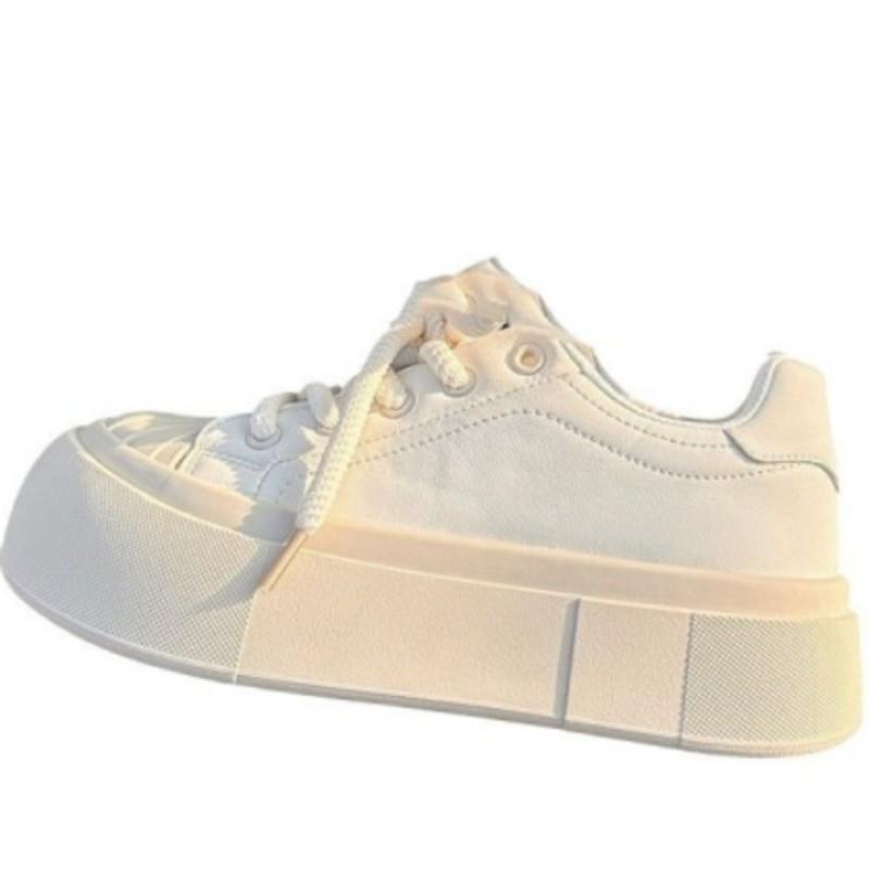 Shell head board shoes women's platform heightening white shoes 2024 spring new shoes versatile niche trendy casual women's shoes