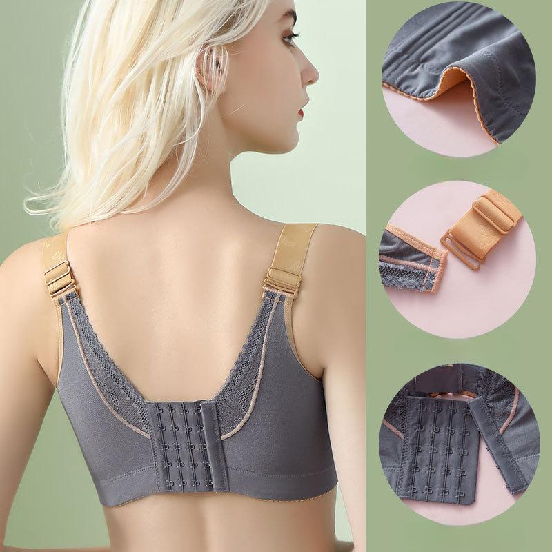 Сексуальный сексуальный большой размер спереди пряжка кружево сзади лето тонкий срез регулируемый поли полимеризация без стального кольца для сбора вторичной груди крышка