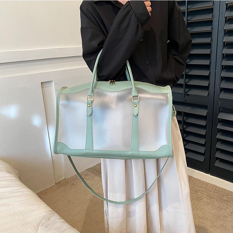 Модная дорожная сумка, новая женская сумка, весна/лето, большая вместительная сумка, прозрачная сумка через плечо на одно плечо, сумка для фитнеса