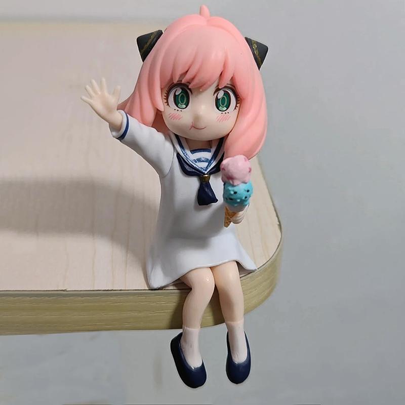 Bandai 13 см Фигурка Ани из Семьи Шпионов 2D Двусторонняя Сменная Модель Статуэтка Аниме Настольное Украшение Подарок