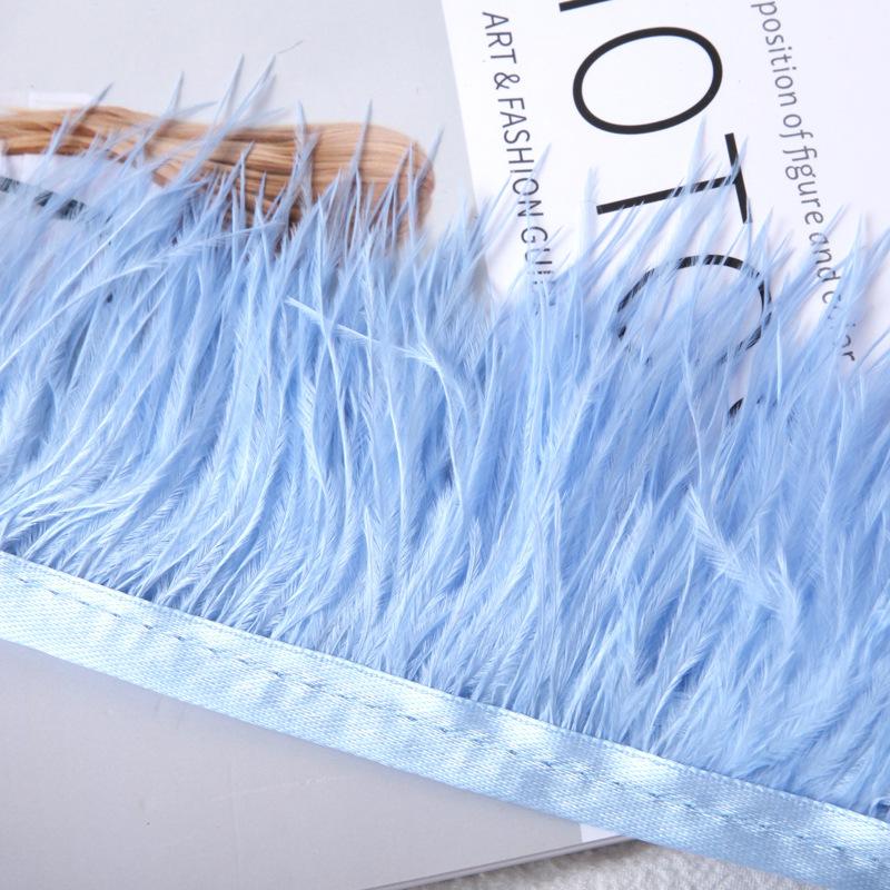 Платье из страусиных перьев 8-10 см, модное украшение, ткань с перьями и кисточками, аксессуары для одежды 