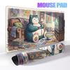 Mousepad Anime Snorlax Extended Pokemon Aesthetics Gamer Office Accessories Lock-edge Laptop Keyboard Table Carpet Free Shipping