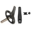34T Bike Crankset Hollow Integrated Single Speed Round Chainring Aluminium Alloy Bike Crank Arm Set for MTB BMX Road