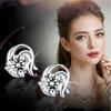 Cute Temperament Women's Fashion Retro Stud Earrings Zircon Earrings
