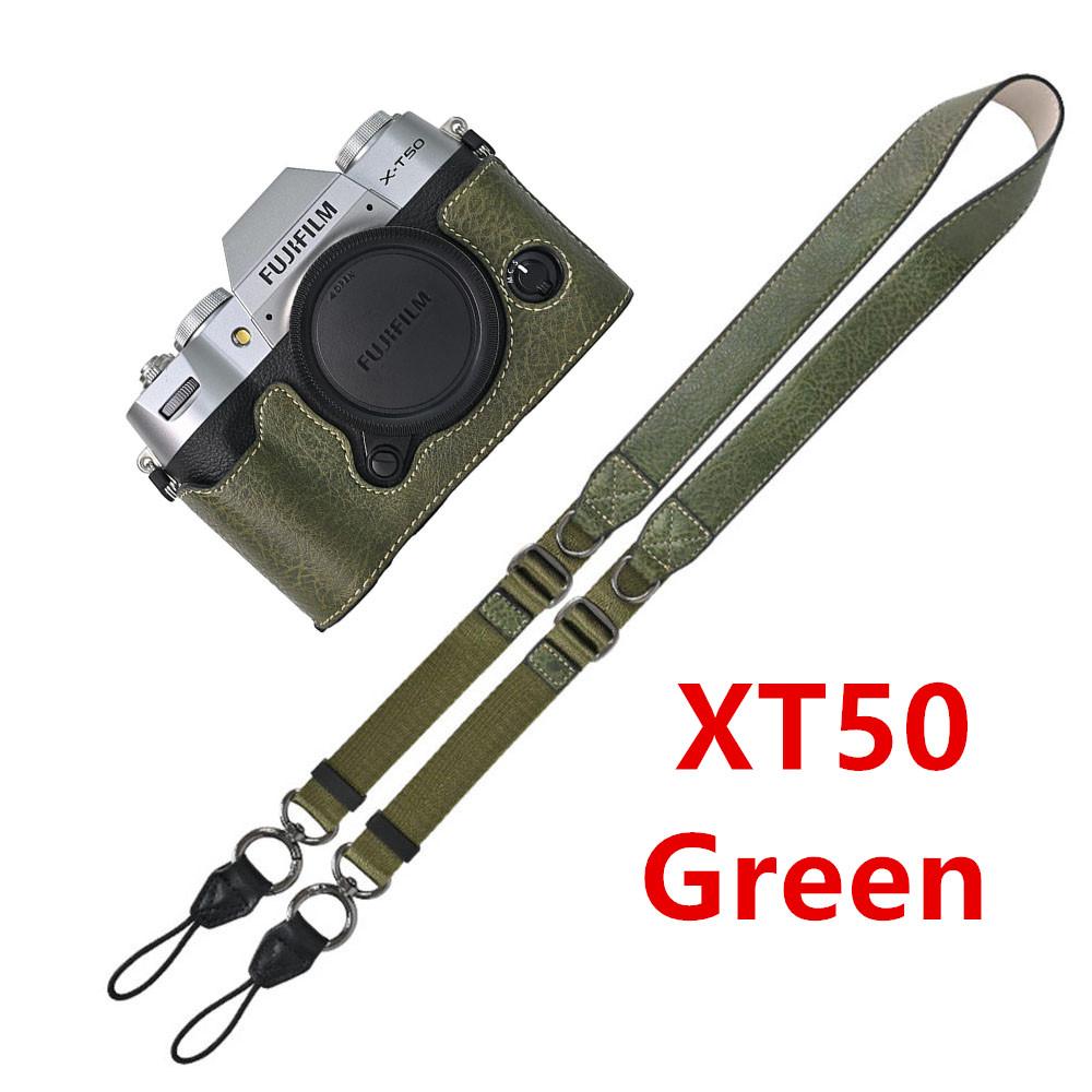Получехол из ПУ кожи с текстурой личи для Fujifilm Fuji XT50 XS10 XS20 XT30 XT30II XT20 XT10 XT5 XM5 с крышкой с отверстием для аккумулятора и ремешком