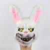 Horror Ghost White Bunny Rabbit Bloody Scary Adult Mask Headgear Halloween Mask Killer Masque