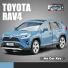 1/24 TOYOTA RAV4 SUV Sport Diecast Alloy Miniature Toy Car Model Remote Control Sound Light Pull Back Collection Gift for Boy