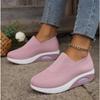 Модные новые спортивные туфли на толстой подошве повседневные туфли Fly Woven Breathable Sports Wearproof Single Shoes Large Size