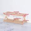 Lijia Bamboo 2-Tier Shoe Rack