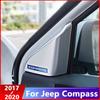 ABS окно автомобиля стойка накладка на стойку рамка наклейка украшение подходит для Jeep Compass 2017 2018 аксессуары для интерьера