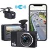 3-дюймовый высококачественный двойной объектив на передней панели 2K+1080, подключение мобильного телефона с помощью двухканального автомобильного видеорегистратора по WiFi