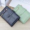Solid Color Wallet Short Card Holder Luxury Designer Solid Color Clutch Bag Ultra-Thin Leather Wallet For Women
