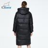 ICEbear 2023 зимнее женское модное пальто с капюшоном, теплая и ветрозащитная парка на молнии, свободные женские куртки GWD22558I