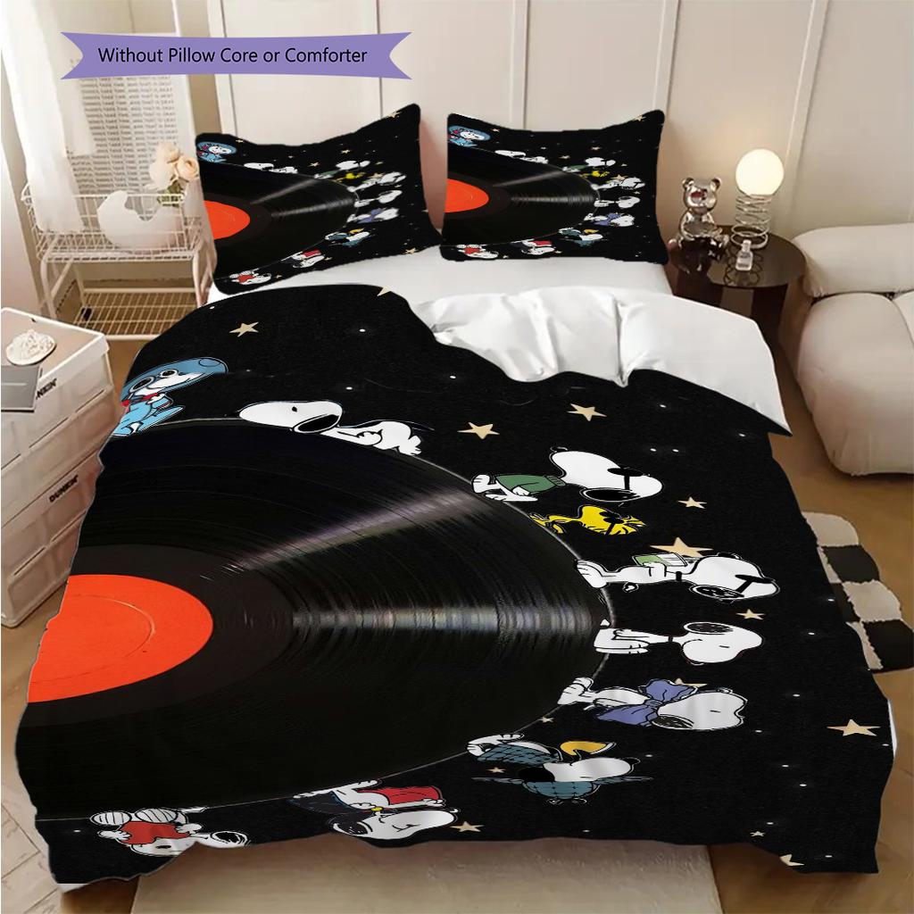 1PC Snoopy pattern Bedding Quilt Set Quilt Cover Pillowcase Home Decoration Birthday Gift (1 * duvet cover + 2 * pillowcase, without core)