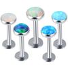Faux Opal Labret Lip Ring EBody Piercing Ear Stud Earring