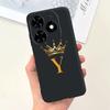 Чехол для Infinix Hot 40 Чехол для Infinix Hot 40i Милые Буквы Короны Задняя Крышка Чехол для Телефона Для Infinix Hot 40 Pro Hot40 Hot40i Мягкие Fundas