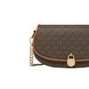 Michael Kors MK Mila Сумка через плечо с золотым замком и монограммой Маленькие женские сумки Темно-коричневый 35F5GIMC1B-200