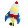 Rocket Shaped Squeaky Dog Toy Built in Squeaker Dog Plush Toy Dog Rope Toy  Interactive Play