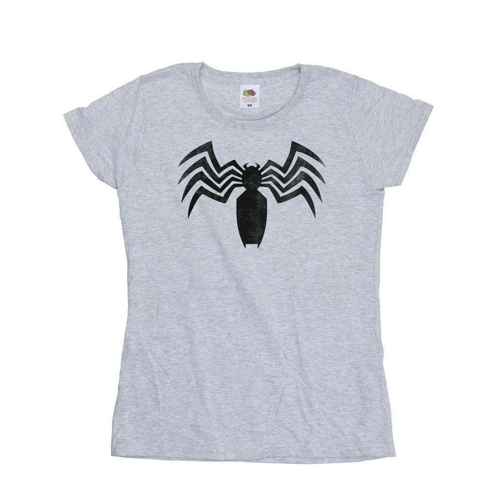 Marvel Womens/Ladies Venom Spider Logo Emblem Cotton T-Shirt