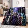 3D Print Overlord Anime Blanket Soft Sofa Cover Throw Blanket Fleece Tapestry Lightweight Warm Bed Blankets for Bedroom Couch