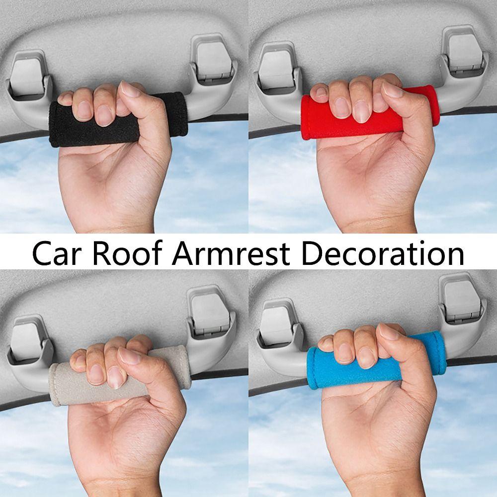 Non-slip Car Roof Armrest Plush Pull Handle Cover Car Handle Protector Interior Supplies