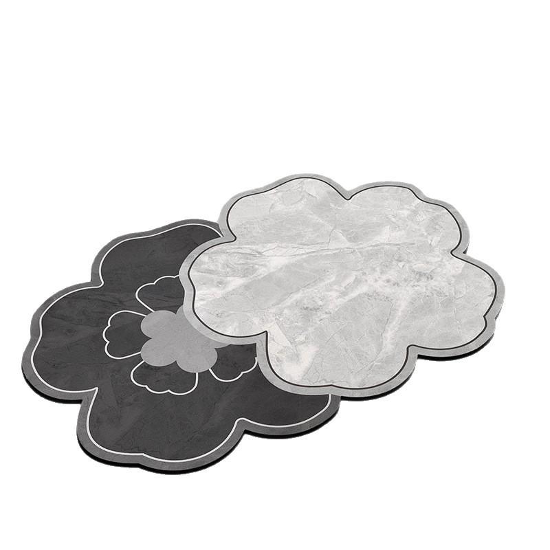 Light Luxury Soft Diatom Mud Floor Mat, Bathroom Floor Mat Can Be Cut, Water Absorption And Quick Drying, Non-Slip Mat At The Door Of The Bathroom