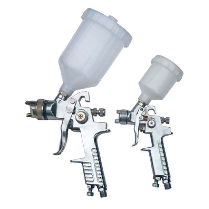 Pistolets de pulvérisation HVLP - VIDAXL - 2 pcs - Capacité cuve 0,6 l - Débit 80 L/min - Pneumatique