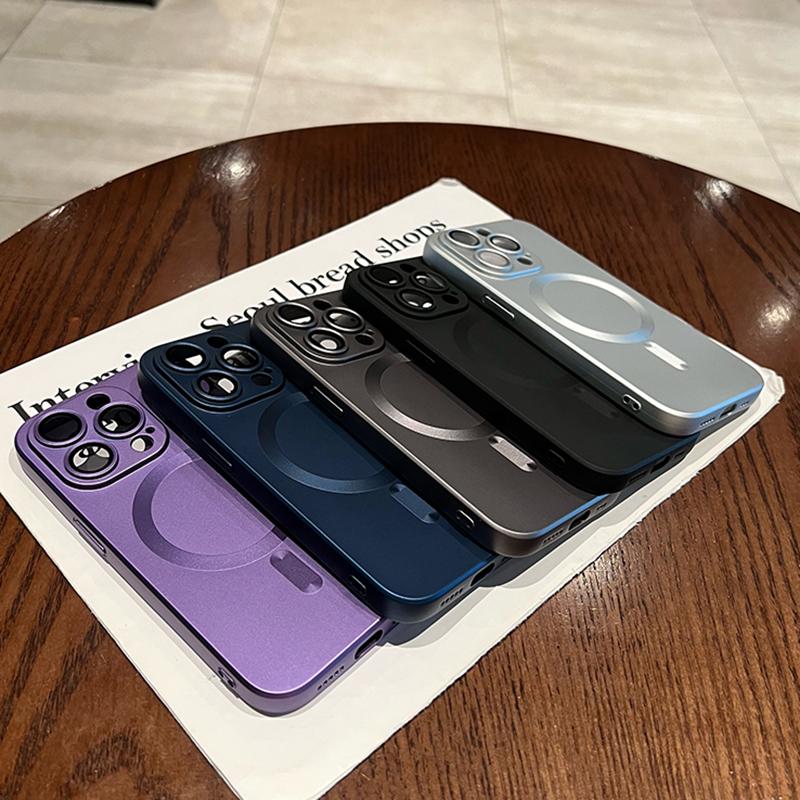Матовый защитный чехол для камеры для Iphone 14 13 12 11 Pro Max X Xr Xs Max Plus, магнитный чехол для беспроводной зарядки