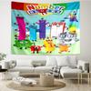 Numberblocks Print Tapestry, Backdrop, Easy Setup, Ideal for Bedroom, Office & Living Room, with Aesthetic Wall Hanging Decor.