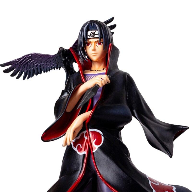 Naruto Shippuden Gk Akatsuki Uchiha Itachi Summon Crows Combat Ver .Anime Action Figure Model Statue Collectible Toy Figma Doll