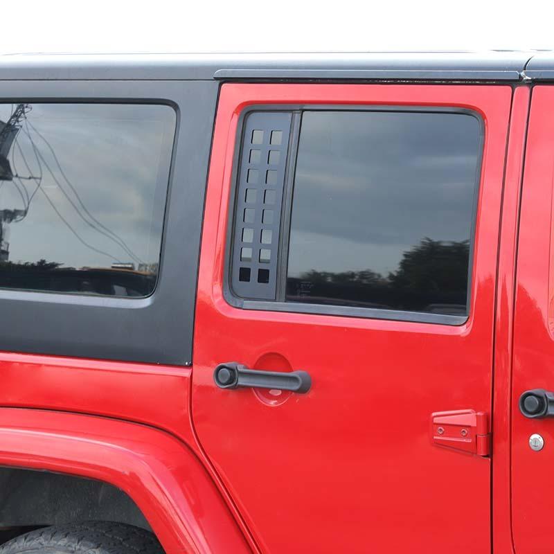 Накладка на заднее окно автомобиля, декоративная рамка для Jeep Wrangler JK 2007-2017, 4-дверная версия, металлические автомобильные аксессуары
