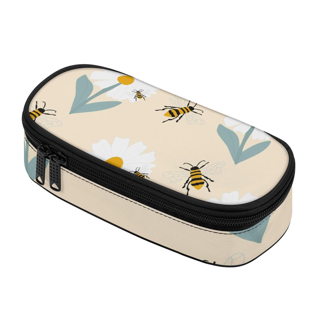 Large Capacity Pencil Case Structured 300D Polyester Secure Zipper with Main Compartment Mesh Pocket and Pen Slots for Boys Girls